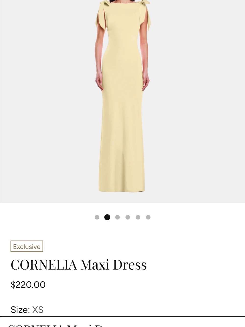 Cornelia Maxi Dress in Pale Yellow
